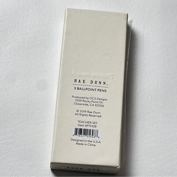 RAE DUNN Logo Three Ball Point Pen Teacher Inspiration Collection Writing Set - Picture 7 of 7